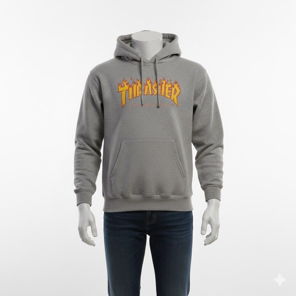 Thrasher Gray Hoodie Size: Small